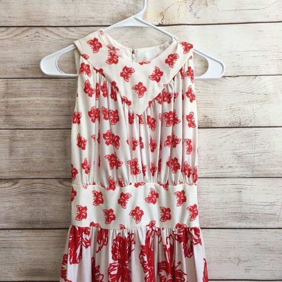 VINTAGE MARY MARTIN FLORIDA MAXI‎ DRESS IN BUTTERFLY PRINT - Picture 3 of 8